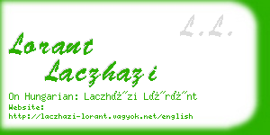 lorant laczhazi business card